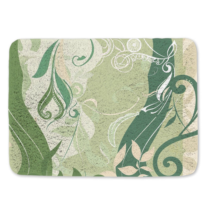 Tapis de bain tourbillonnant motif de salle de bain, L 17 po x L 24 po