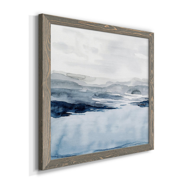Toile encadrée Faded Horizon I-Premium - prête à être suspendue, H 20 po x l 20 po x P 1,5 po, Encadré gris
