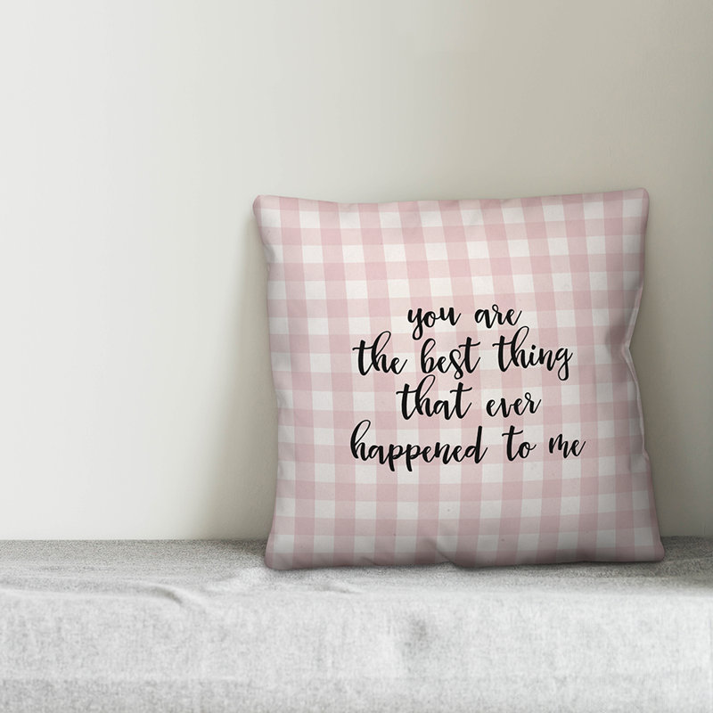  Coussin You You The Best Thing, Rose / Noir, Coussin décoratif