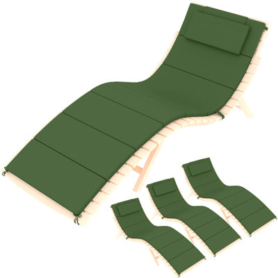 Coussin de chaise longue d'extérieur L 72 po x l 21 po x P 1,18 po (ensemble de 4)