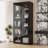 Display cabinet With  Glass Doors and LED lights-447915861