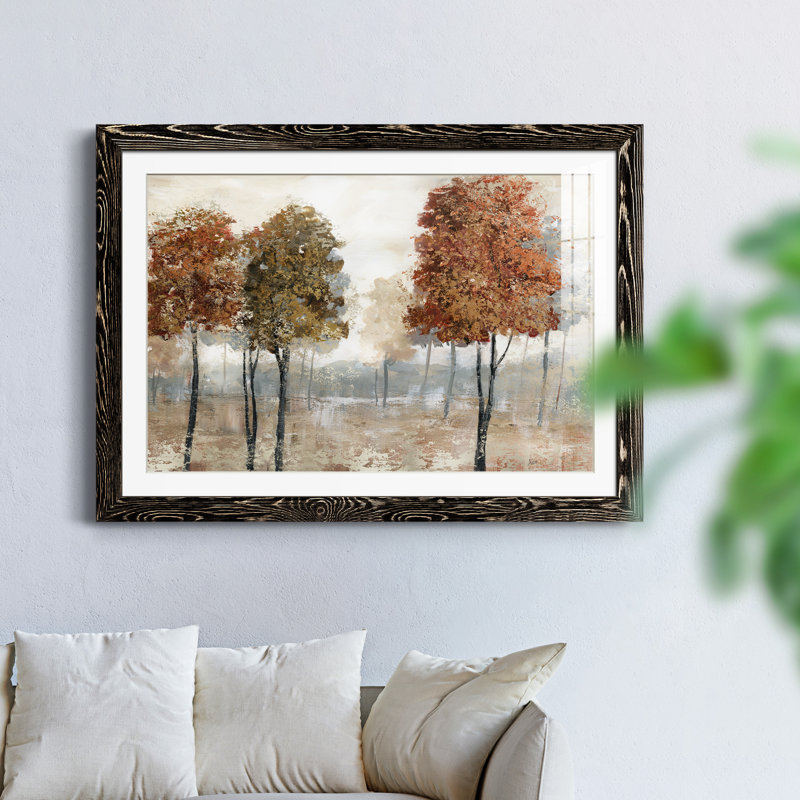 Trees of Copper Mountain - peinture encadrée, H 31 po x l 44 po x P 1 po, Cadre noir