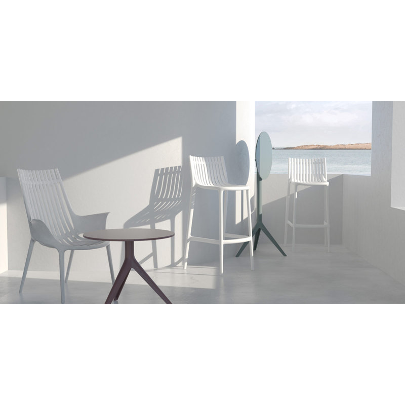 Ibiza 30” Patio Bar Stool, White