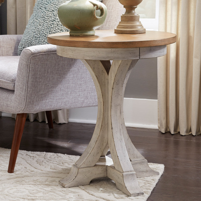 Harlowe Round Pedestal End Table
