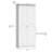 Solid Pine Pantry Cabinet, White Kitchen Storage Cabinet with Adjustable Shelves, Tall Free-Standing Organizer for Pantry, Laundry Room or Garage-1164524377
