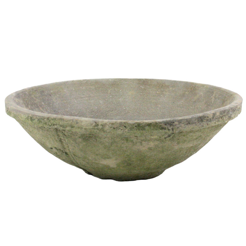 Pot à fleurs en terre cuite Alnwick, Gris mousse, H 2,75 po x l 8 po x P 8 po