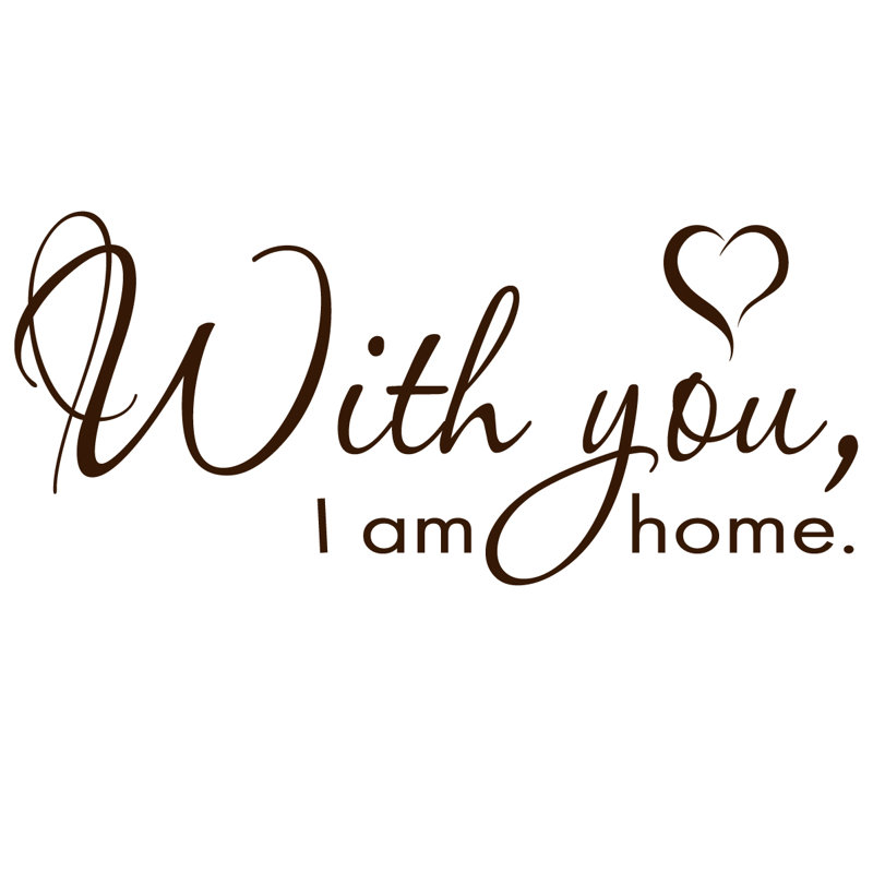 Décalcomanie murale avec vous, "i is home", Chocolat