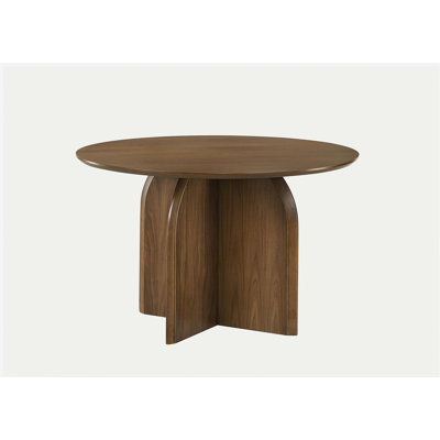 Delmon Dark Walnut Round Dining Table