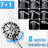 5 Inch Rain Shower & 7 Handheld With 26" Adjustable Slide Rail, Quick Setup, 1.8Gpm , Brushed Nickel Look, Stainless Steel Structure, Alloy Head, Nozzles, 7 Spray Modes Showerhead And Assembly,-126125488