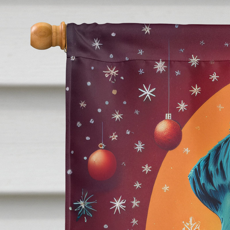 Drapeau de maison de Noël en polyester double face H 40 po x l 28 po