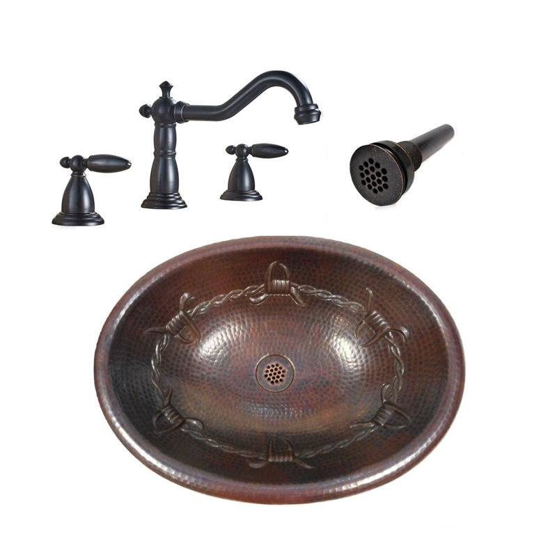 Robinet et drain 19 "ovales en cuivre