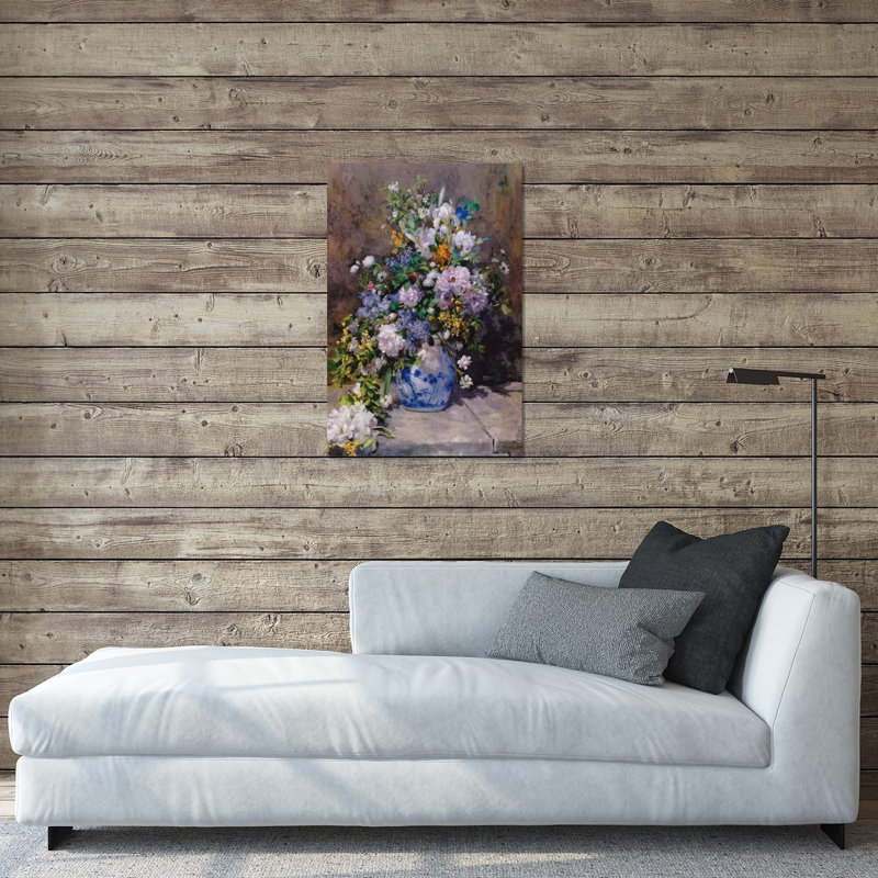 «Spring Bouque» par Pierre-Auguste Renoir - peinture sans cadre, H 24 po x l 16 po x P 0,25 po