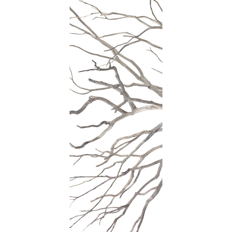 «Enfold Boughs I» par David Brown - peinture sur toile tendue, H 100 po x l 40 po, Image au gel brossé