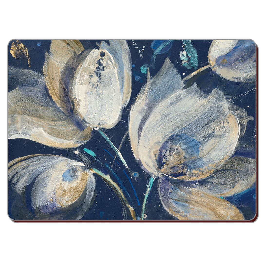 Wood Floral Rectangle Placemat (Set of 2) Winston Porter