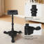 Plateau de table de 23,62 po de diamètre 1,18 po et base de table en fonte H27,95 avec 3 pieds en griffe de tigre, pied de table noir