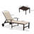 Klement Outdoor Patio Aluminum Chaise Lounge With Wheel,Retro And Modern-1750395611