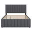 Upholstered Platform Bed With Trundle And 3 Drawers-114200739