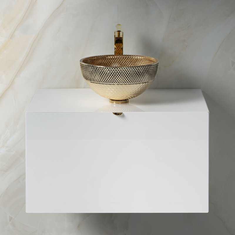 Mia 30.0 '' W Single Vanity, White, White