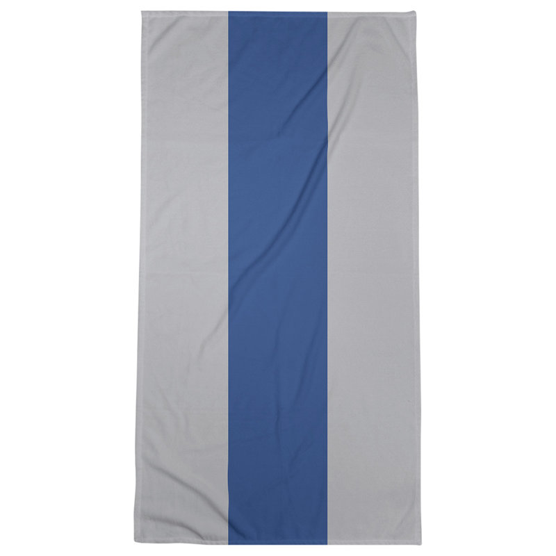 Cotton Blend Lightweight Bath Towel, Gray/Royal Blue/Gray