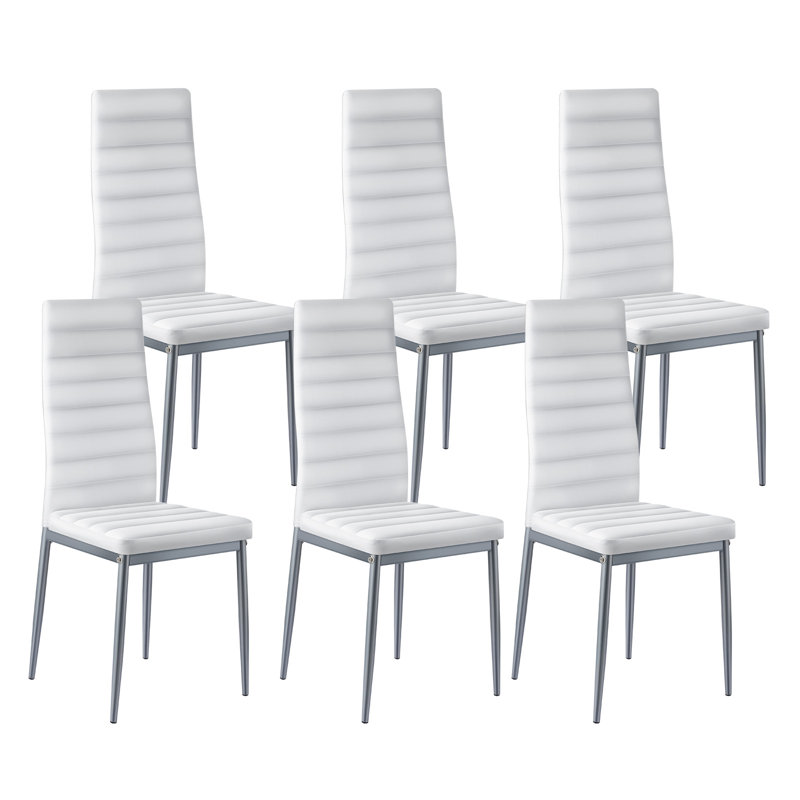 Chaises de salle à manger , Gris, Blanc