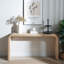 Console en bois naturel, table d'entrée de 59 po, table de style cascade courbée, console avec perles en bois, table d'entrée pour vestibule, couloir, salon, vestibule, couloir, bureau-947700973