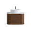 Meuble-lavabo Erba de 24 po avec lavabo, armoire murale en noyer avec porte-serviettes gratuit, lavabo simple en céramique blanche, sans drain et robinet, pré-assemblé-1291735783-1291735786