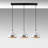 Elegant Scandinavian Chandelier, Adjustable Height, Silver Metal Body, 44.5 x 7.1 inches | 3 x E27 Max 40W Sockets | IP20 Rated, Ideal for Living Room or Dining Area | Stylish Design with 35.4-inch Cable Length-1668067105