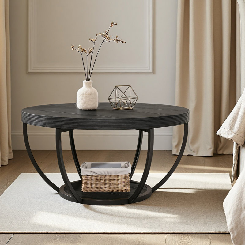Round Chating Table,Central Table,2-Tier Coffee Table