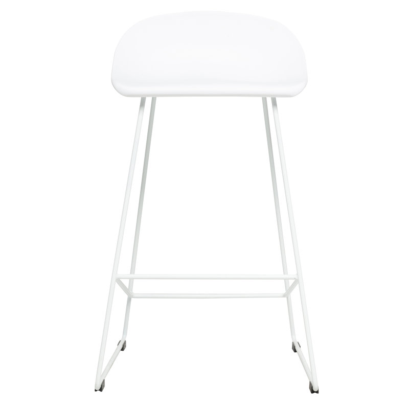 Meine Counter Stool with Metal Frame, White