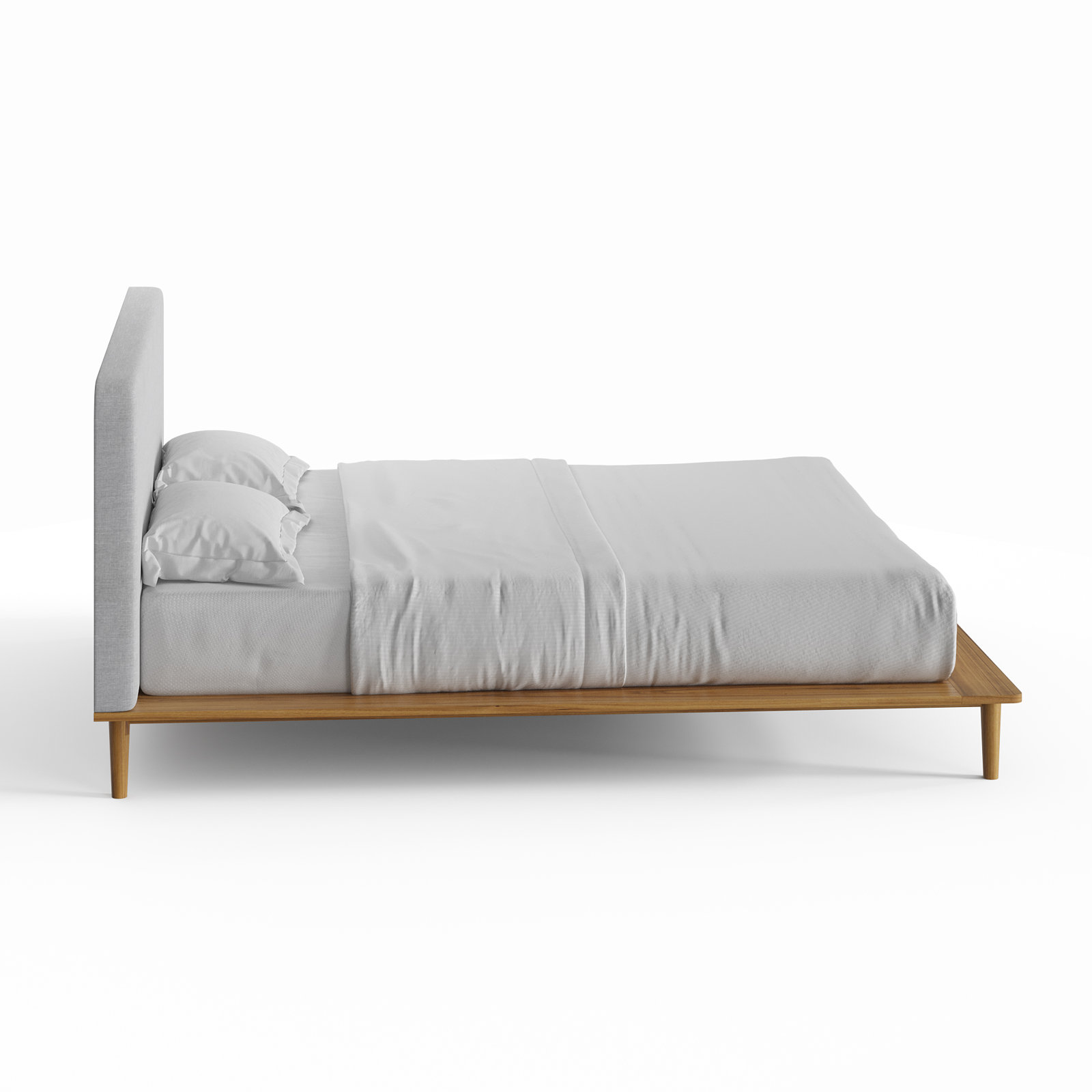 Alab Upholstered Bed, King, Natural