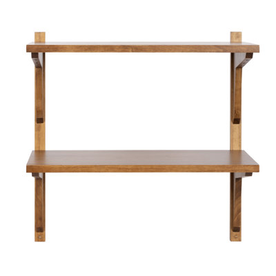 Carmouche Tiered Solid Wood Wall Shelf