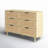 Scot 43.3'' W Natural Rattan 6-Drawer Dresser