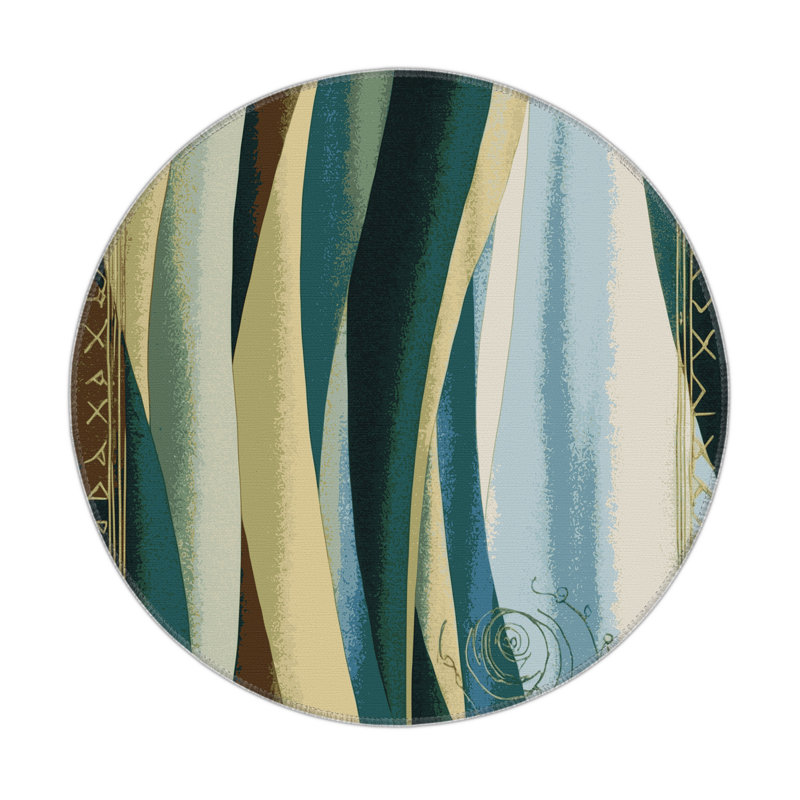Twilight Dunes Indoor And Outdoor Area Rug, Round 5'