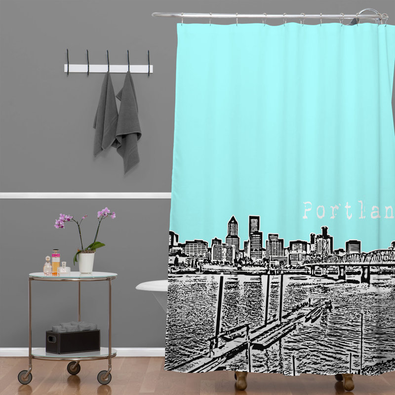 Rideau de douche simple portland Bird Ave, Glace