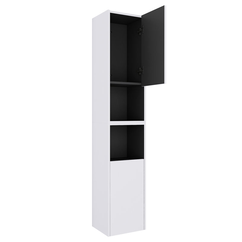 Armoire de rangement flottante murale pour salle de bain avec tablette et porte
