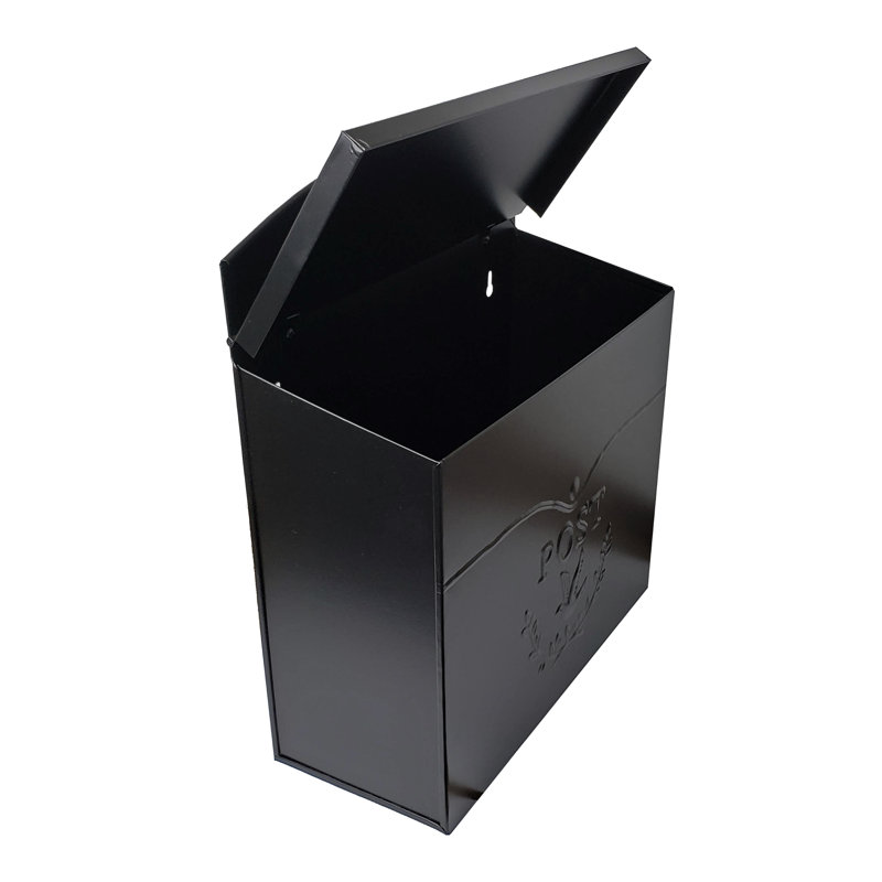 Chelsea Steel Wall Mounted Mailbox, Black