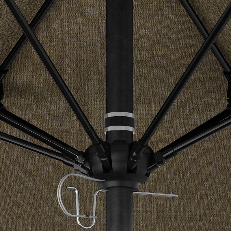 Parasol de marché 90 po Sunbrella, Pierre noire, Sunbrella® ‑ lin sésame
