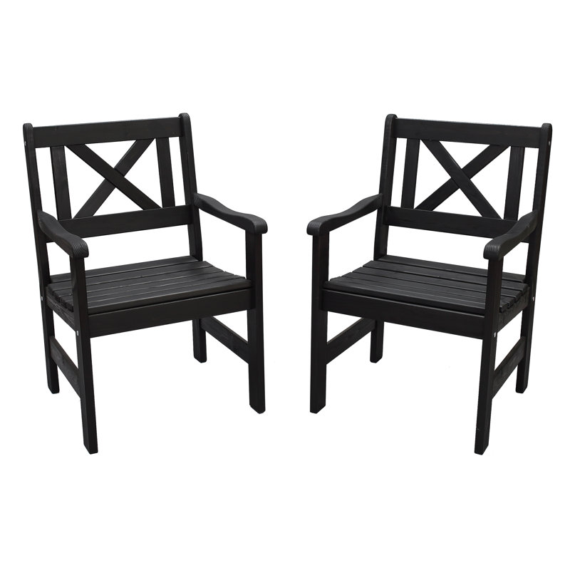 Ardilla Patio Dining Armchair, Black