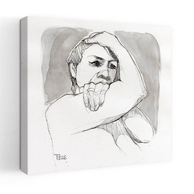 Marissa, art mural contemporain abstrait, H 48 po x l 48 po