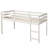 Loft Bed Frame With Rolling Portable Desk-290297200
