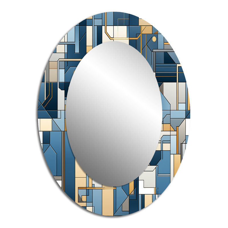Miroir mural Earthy Cobalt, H 40 po x l 30 po