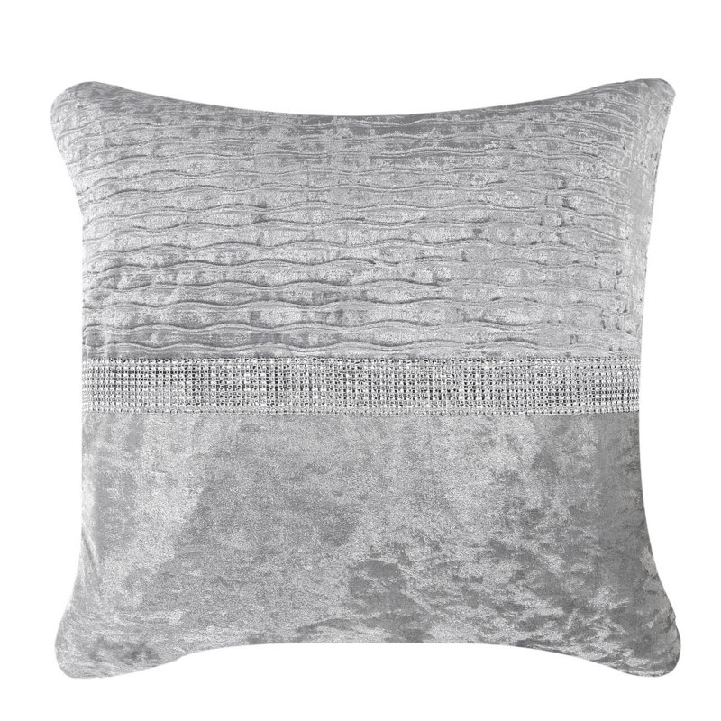 Eliora Square Throw Pillow Cover, Grey