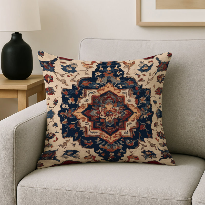 Coussin décoratif intérieur et extérieur Modern, Carré 16 po, Noir oriental
