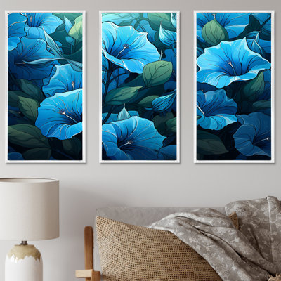 «Blue Morning Glory Blossom Burst - Morning Glory», art mural