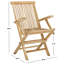 Marcus Solid Teak Folding Arm Chair