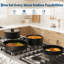 19 Piece Non-Stick Pots and Pans Set, Detachable Handle Cookware