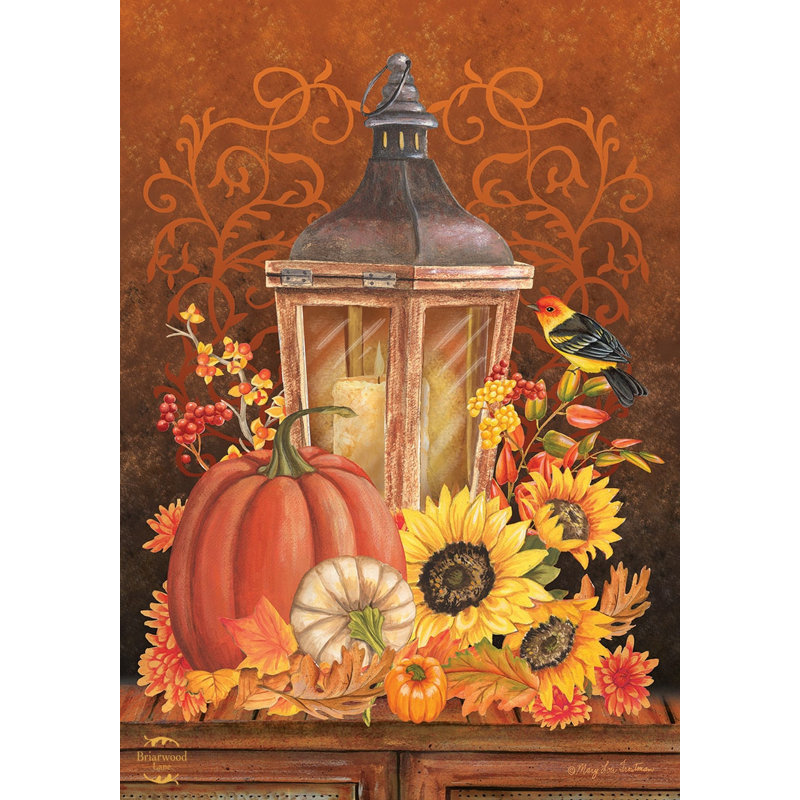 Fall Lantern Garden Flag