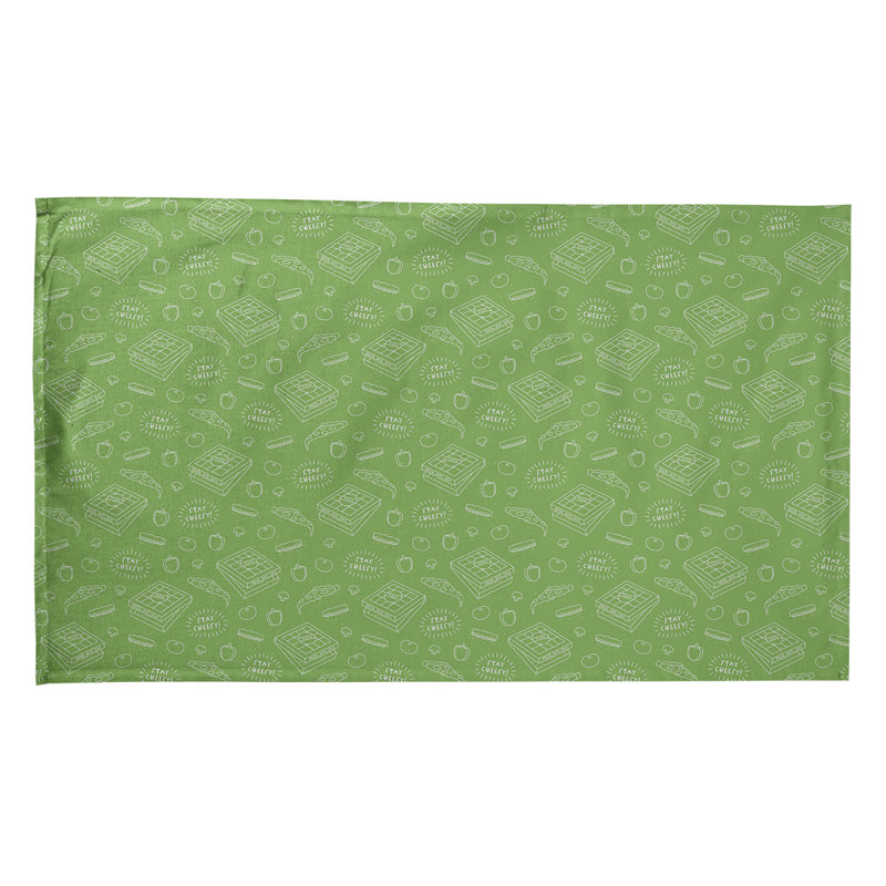 Torchon à motif de couleur pizza background, Polyester sergé, Vert