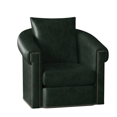 Andre Leather Swivel Armchair