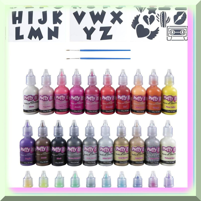 Rainbow 3D Paint Set 30 Colors 1 fl oz